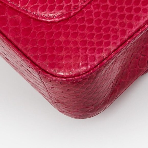 Chanel Fuchsia Python Classic Rectangular Mini Flap Bag - Picture 12 of 12
